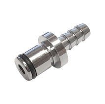 Quick Disconnect: Male x 1/4" Barb without Shutoff (Chrome)