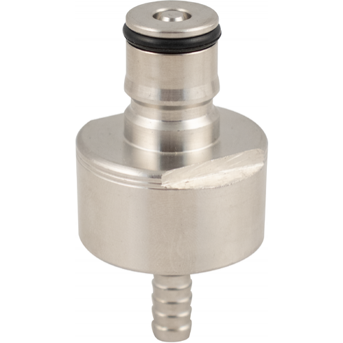 Carbonation and Line Cleaning Ball Lock Quick Disconnect (QD) Cap - Barb (Stainless)