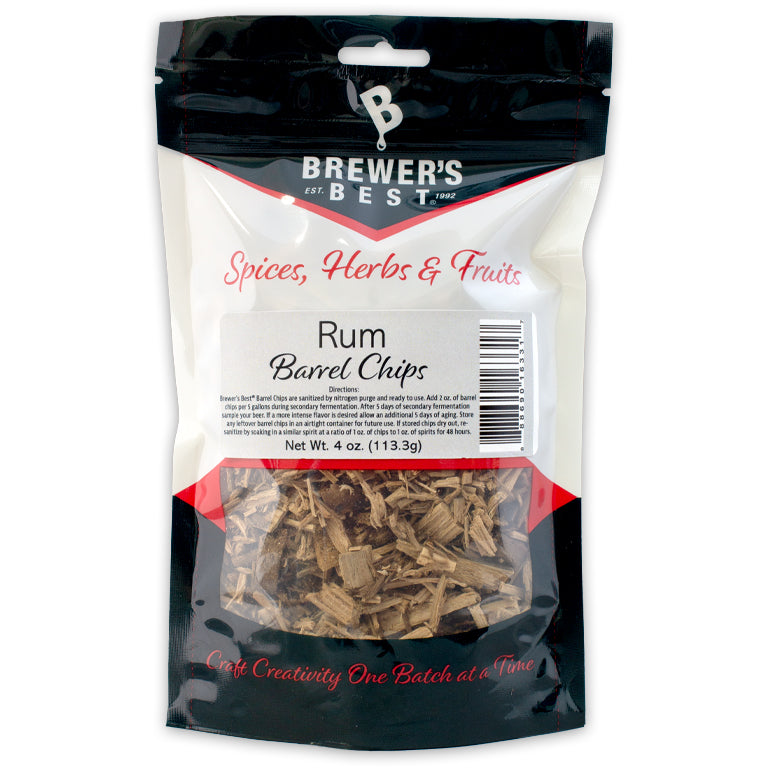 Rum Barrel Wood Chips: 4 oz.