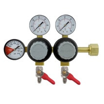 Taprite CO2 Regulator with 1/4" Flare: Double (Twin)