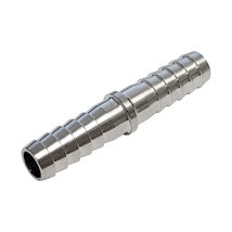 Splicer: 1/4" Barb x 1/4" Barb (Stainless)
