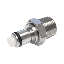 Quick Disconnect: Male x 3/8" MPT with Shutoff (Chrome)