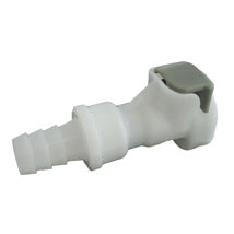 Quick Disconnect: Female x 3/8" Barb with Shutoff (Plastic)
