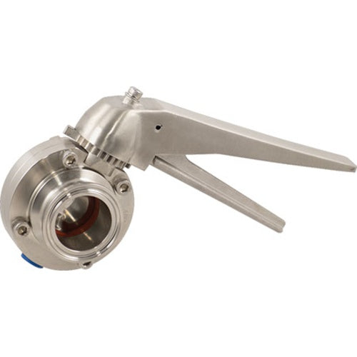 Tri-Clamp 1.5" Butterfly Valve Squeeze Trigger