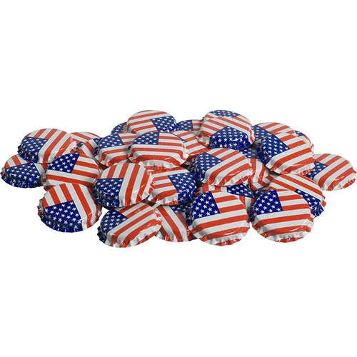 Bottle Caps: USA Flag