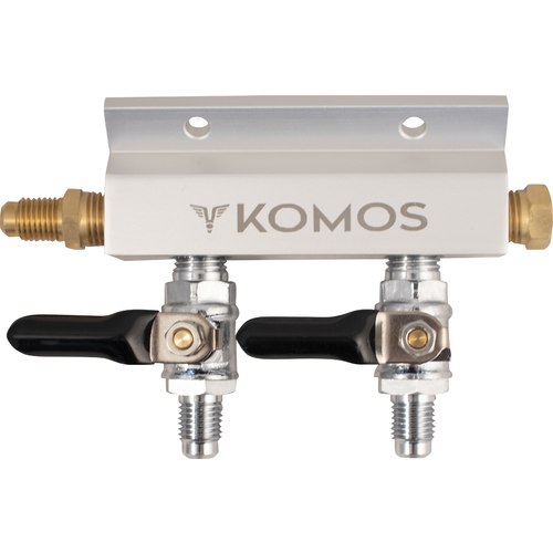 KOMOS® Gas Manifold : 2 Way (Aluminum) 1/4 in. Flare
