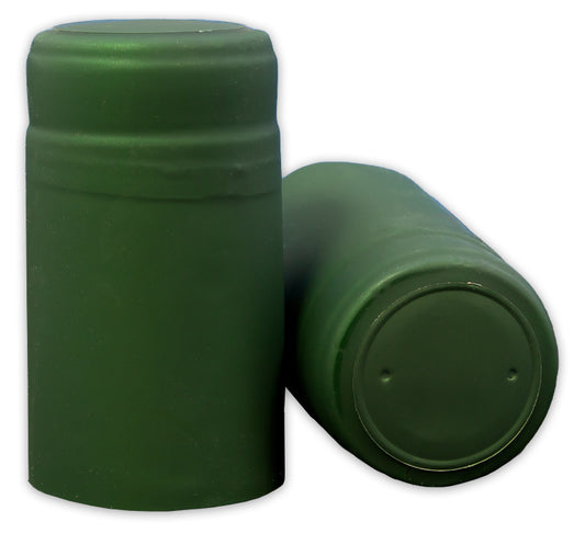 Bottle Shrink Capsules: Matte Green (30 Count)