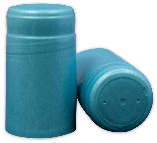 Bottle Shrink Capsules: Metallic Light Blue (30 Count)