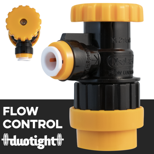Duotight Flow Control Ball Lock Quick Disconnect (QD) | Beverage Out | Adjustable flow rate | 8 mm Duotight