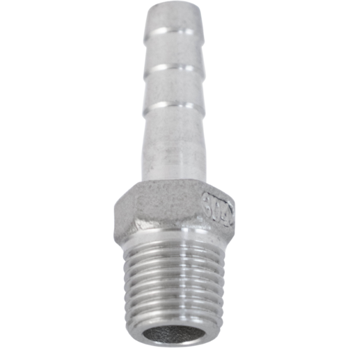 Stainless Barb - 1/4 in. Male BSPP x 5/16 in. Hose Barb