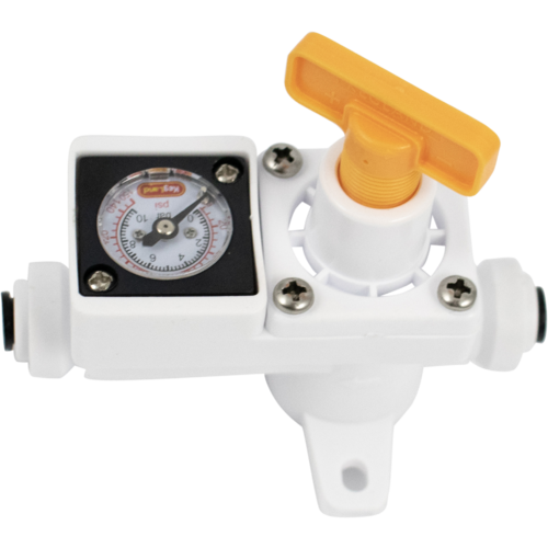 Duotight In-Line Regulator | Built-In Pressure Gauge | 0-150 PSI | Liquid & Gas Compatible | 6.35 mm Duotight