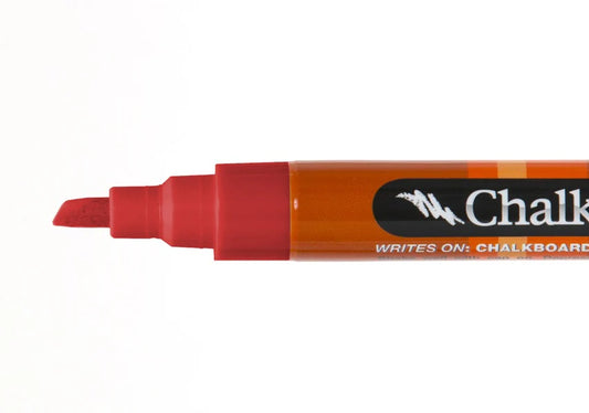 Chalk Ink® Chisel Tip Wet Wipe Marker: Clown Nose Red (6 mm)