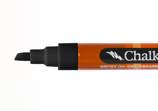 Chalk Ink® Chisel Tip Wet Wipe Marker: Jack Black (6 mm)