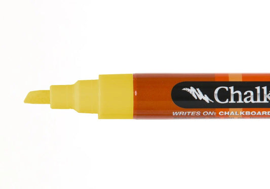 Chalk Ink® Chisel Tip Wet Wipe Marker: Smiley Face Yellow (6 mm)
